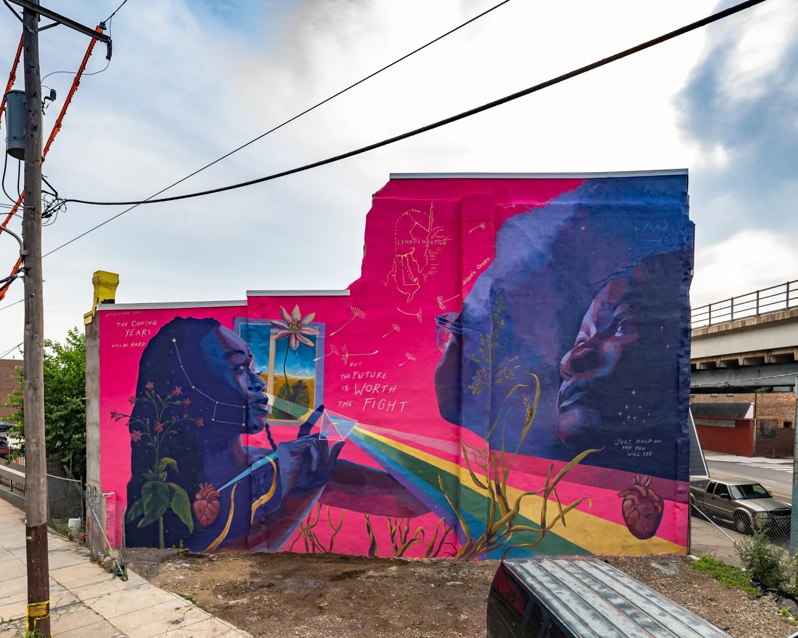 Photo of Completed Mural: The Future Is Worth The Fight Just Hold On You Will See