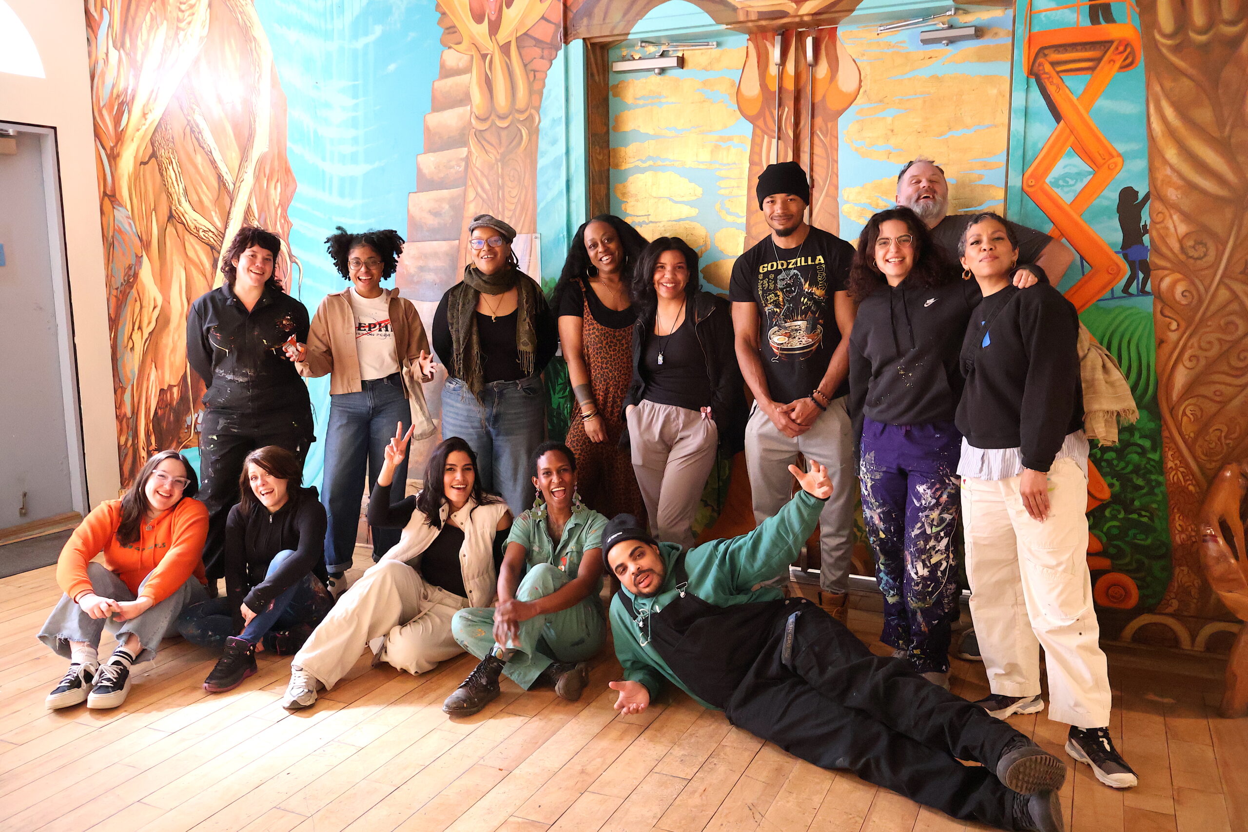 group photo of 2025 muralist training cohort